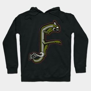 Celtic Cat Letter F Hoodie